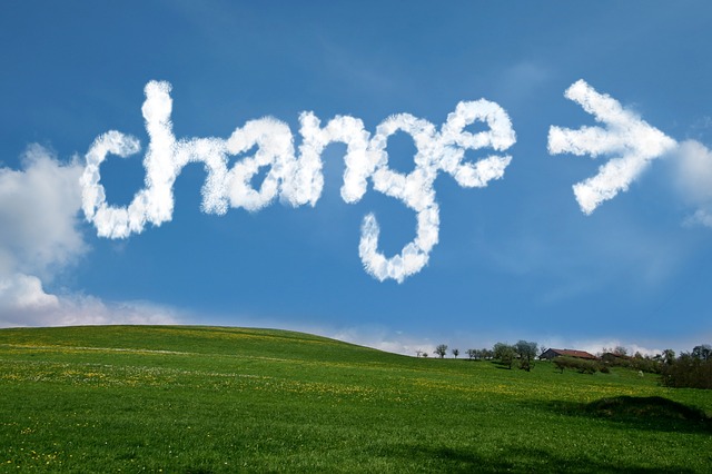 alt= "Image of cloud in sky spelling out change"