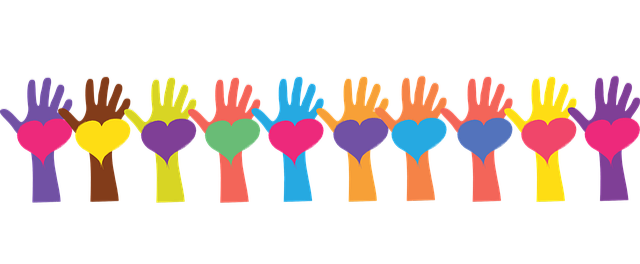 Alt= "Hands and hearts raised to show how you can find purpose through volunteering and giving back."
